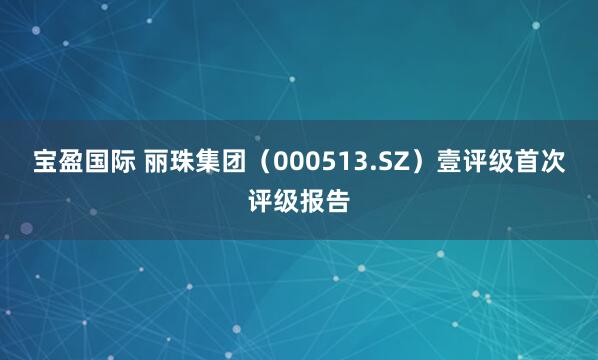 宝盈国际 丽珠集团（000513.SZ）壹评级首次评级报告
